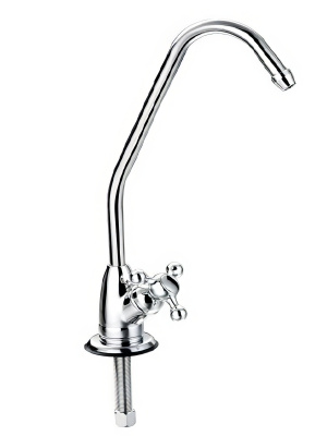 Кран питьевой воды Raifil F-06-2BC-L SILVER 1/4” с керамическим переключателем для обратного осмоса